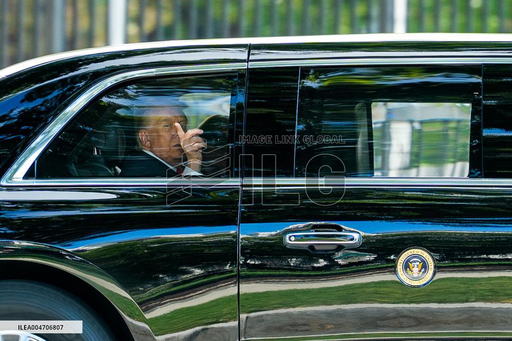 President Trump Arrives White House after attending Pentagon 9/11 Memorial Ceremony