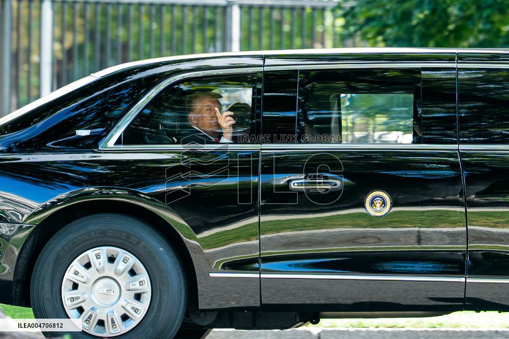 President Trump Arrives White House after attending Pentagon 9/11 Memorial Ceremony