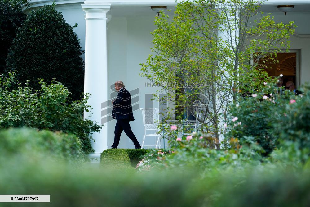 President Trump and First Lady Melnaia Trump Depart White House for New York