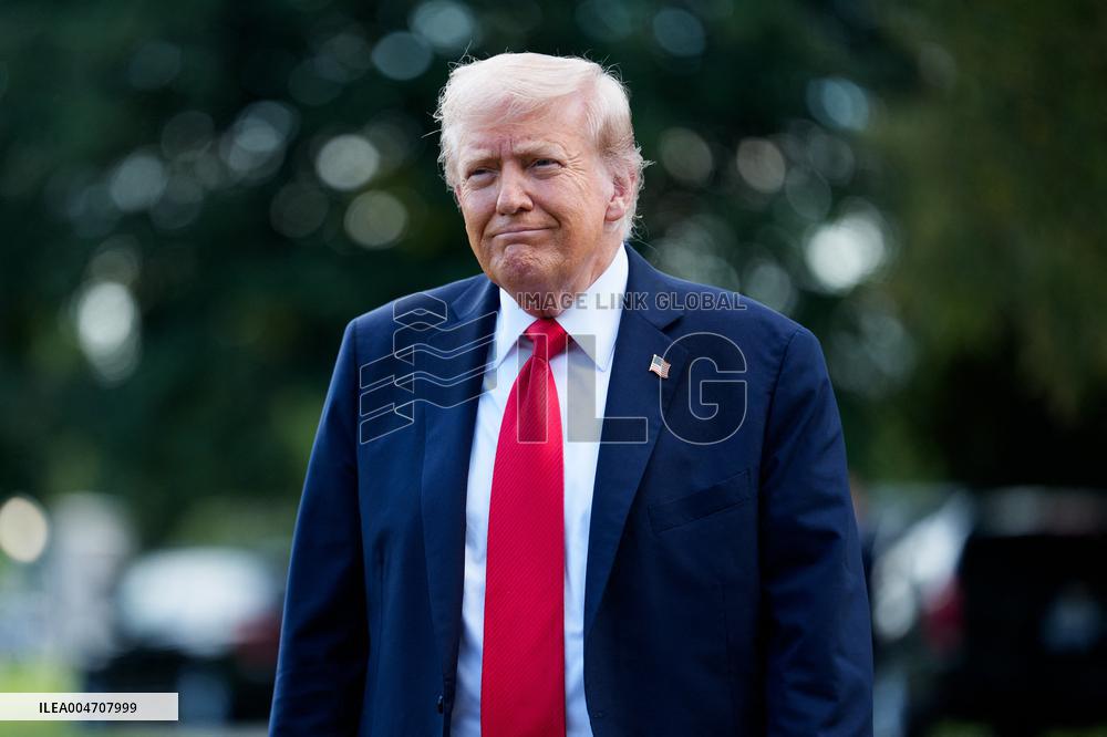 President Trump and First Lady Melnaia Trump Depart White House for New York