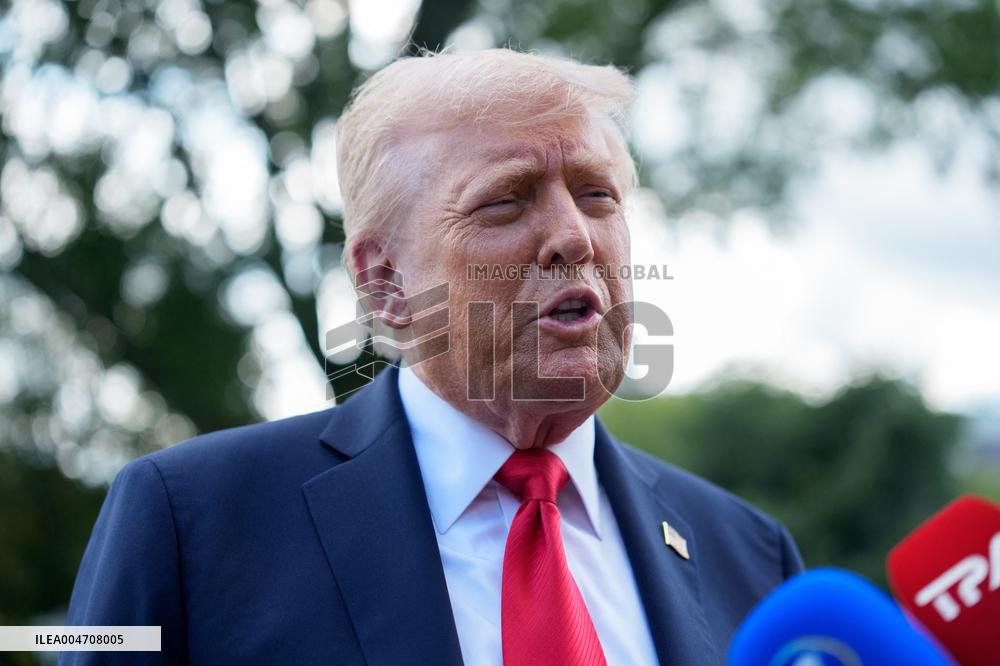 President Trump and First Lady Melnaia Trump Depart White House for New York