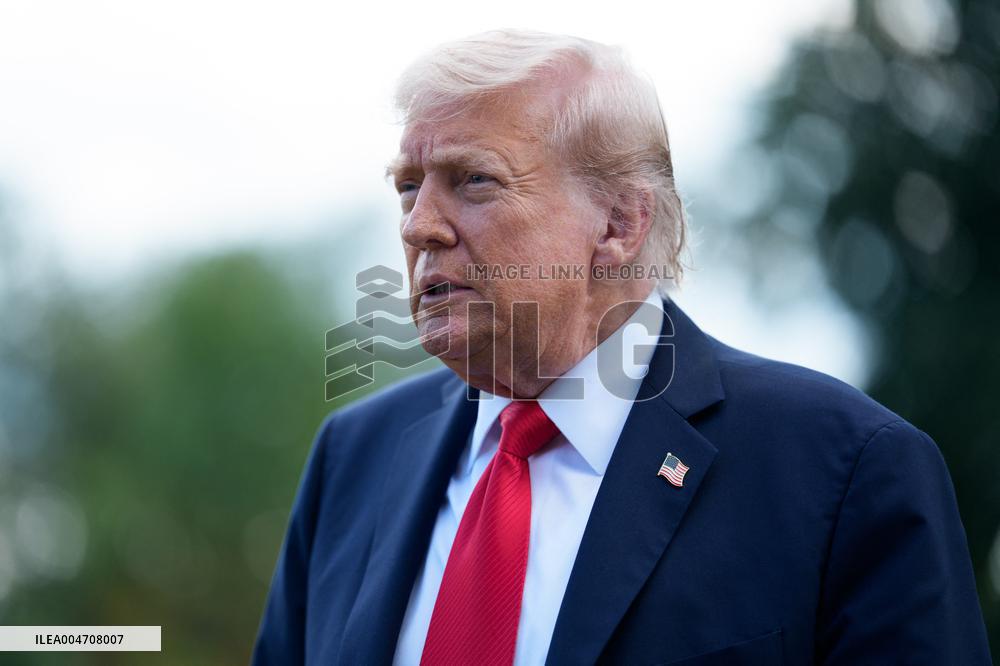 President Trump and First Lady Melnaia Trump Depart White House for New York