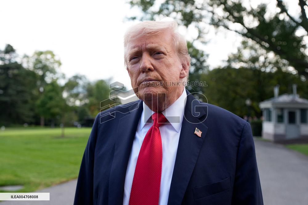 President Trump and First Lady Melnaia Trump Depart White House for New York