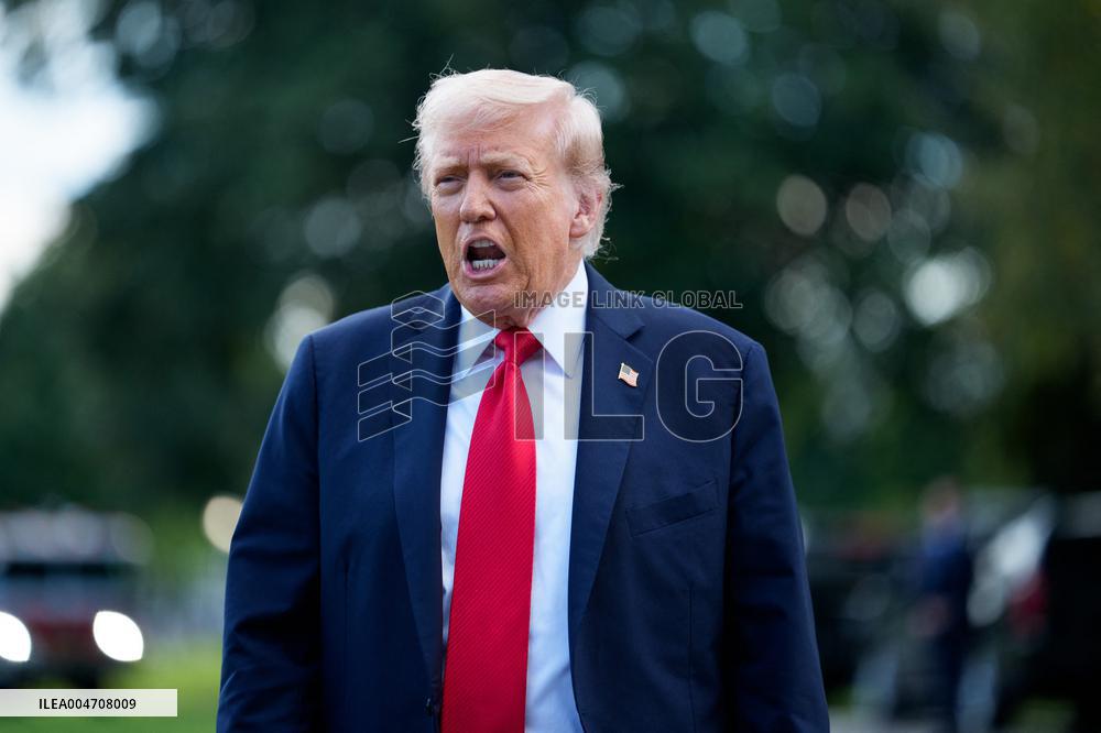 President Trump and First Lady Melnaia Trump Depart White House for New York