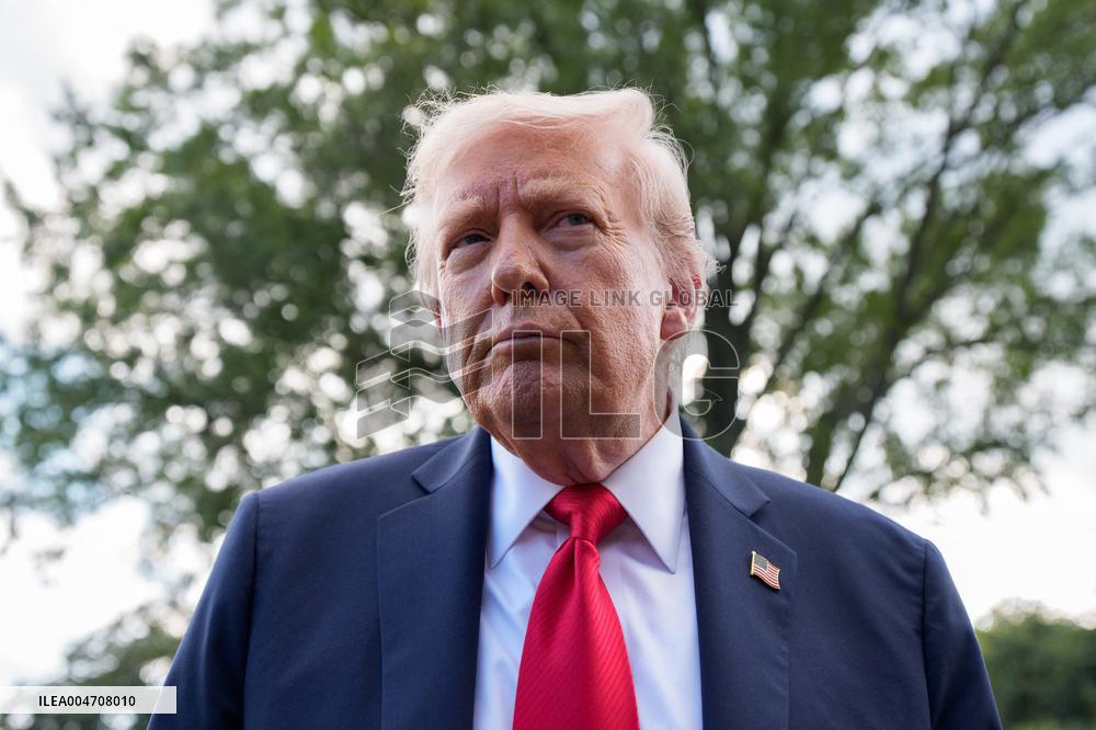 President Trump and First Lady Melnaia Trump Depart White House for New York