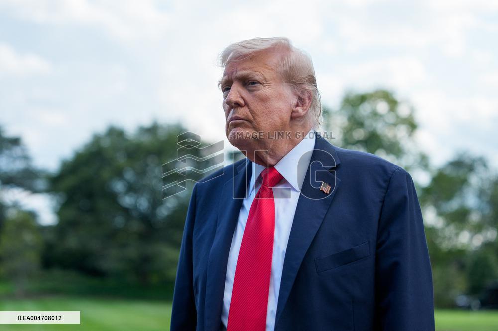 President Trump and First Lady Melnaia Trump Depart White House for New York