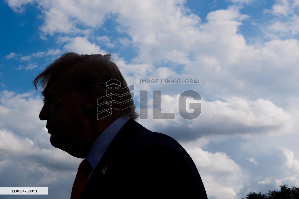 President Trump and First Lady Melnaia Trump Depart White House for New York
