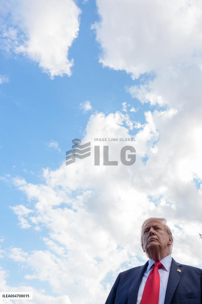 President Trump and First Lady Melnaia Trump Depart White House for New York