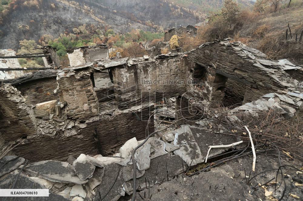 Larouco Fire Affects Quiroga And A Rua - Spain