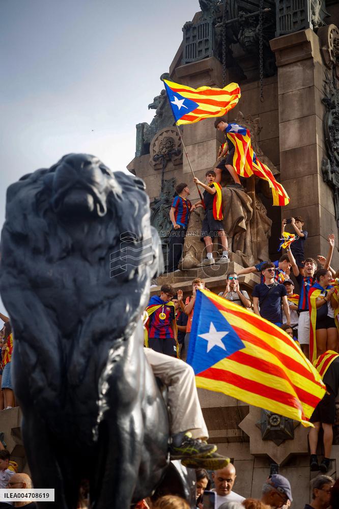 ANC Demonstration For Independence In Barcelona - Spain
