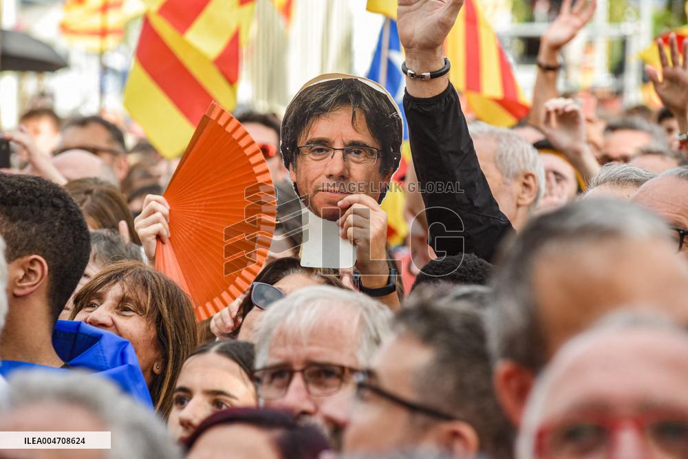 ANC Demonstration For Independence In Barcelona - Spain