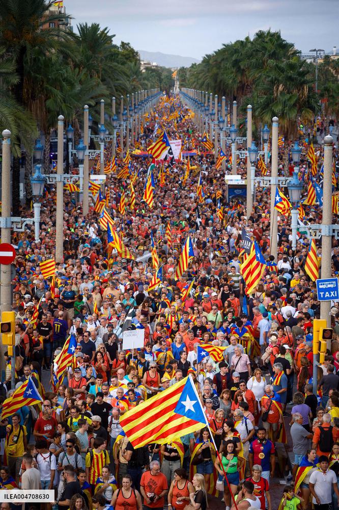 ANC Demonstration For Independence In Barcelona - Spain