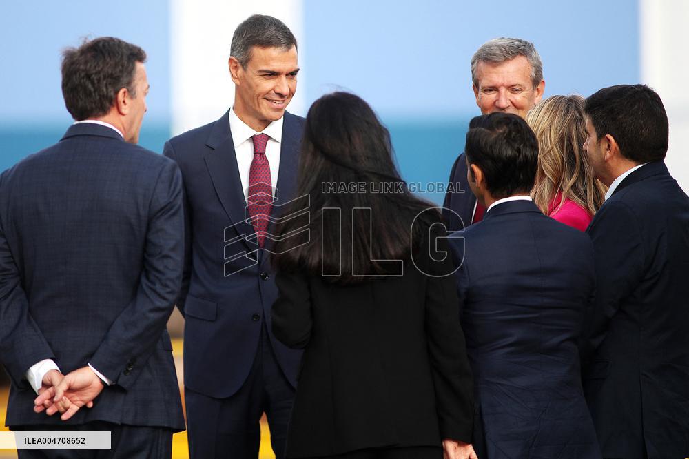 Queen Sofia And Sanchez Attend Ceremony In Ferrol - Spain