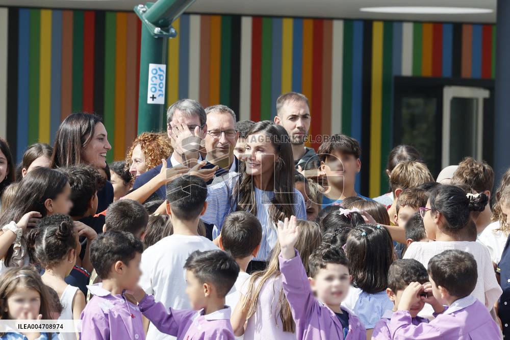 Queen Letizia Attends Professional School Year Opening 2024/2025 - Rincon de Soto