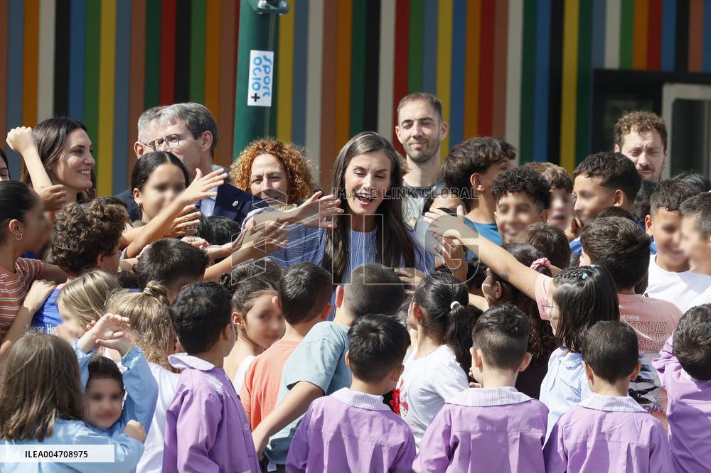Queen Letizia Attends Professional School Year Opening 2024/2025 - Rincon de Soto