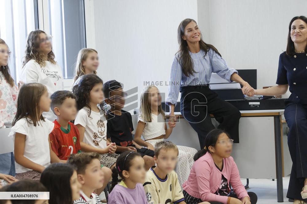 Queen Letizia Attends Professional School Year Opening 2024/2025 - Rincon de Soto