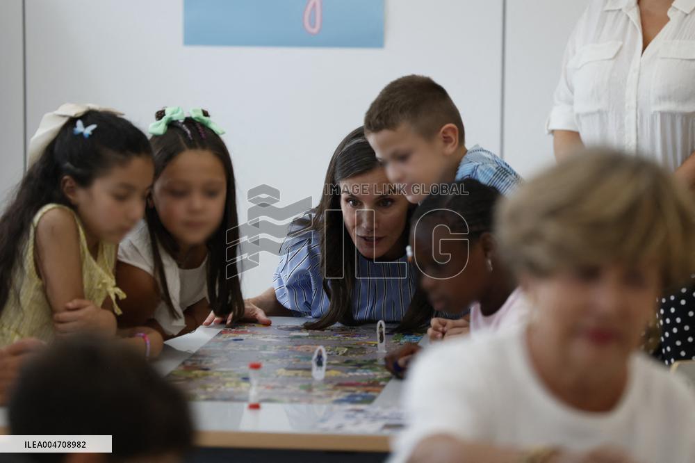 Queen Letizia Attends Professional School Year Opening 2024/2025 - Rincon de Soto