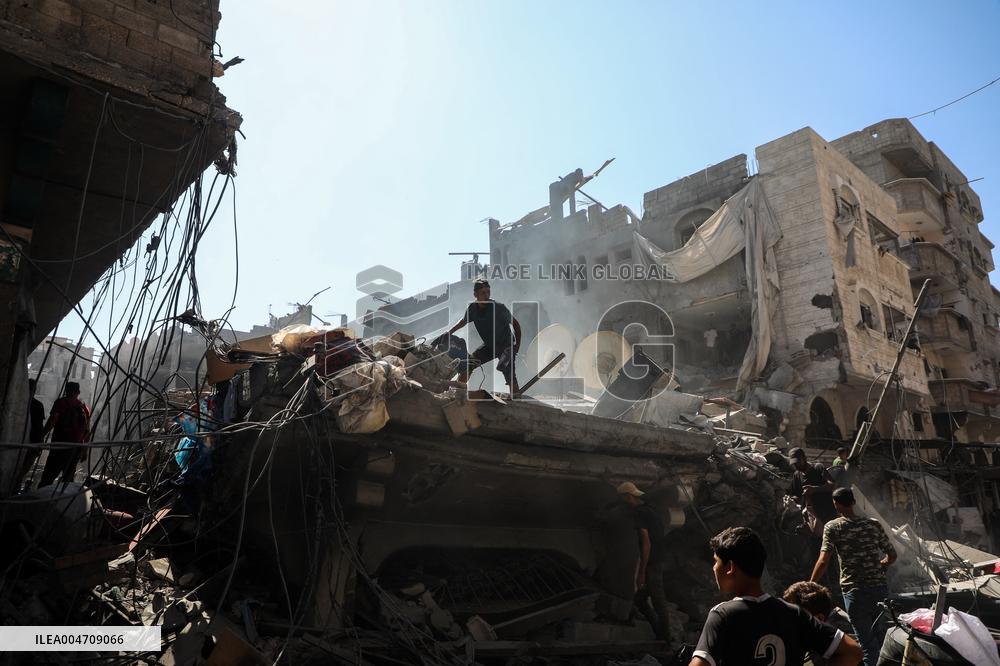 Aftermath Of Israeli Strike On Shati Refugee Camp - Gaza