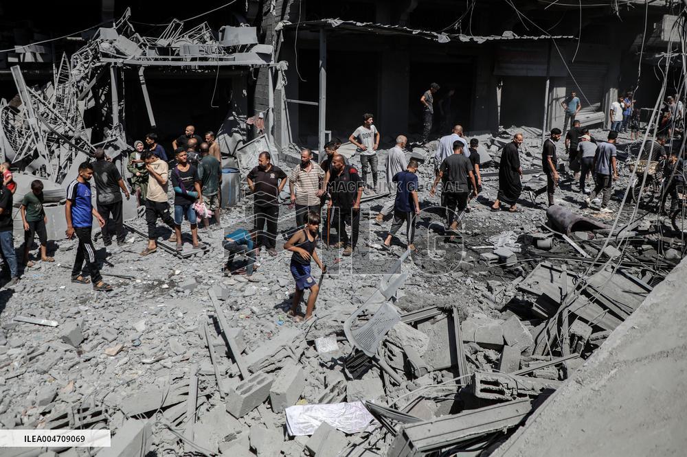 Aftermath Of Israeli Strike On Shati Refugee Camp - Gaza