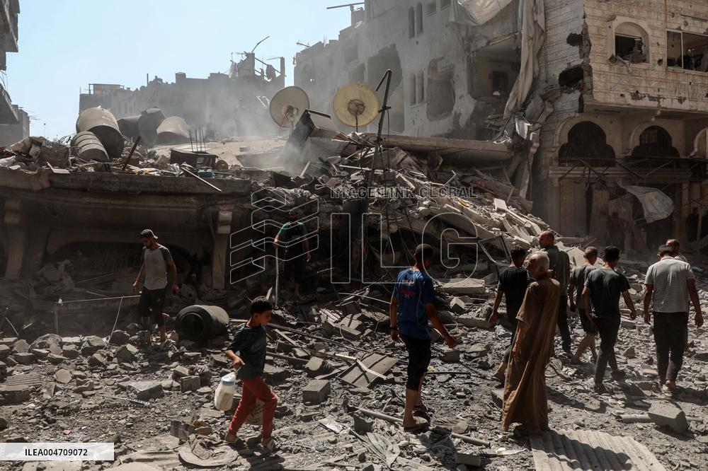 Aftermath Of Israeli Strike On Shati Refugee Camp - Gaza