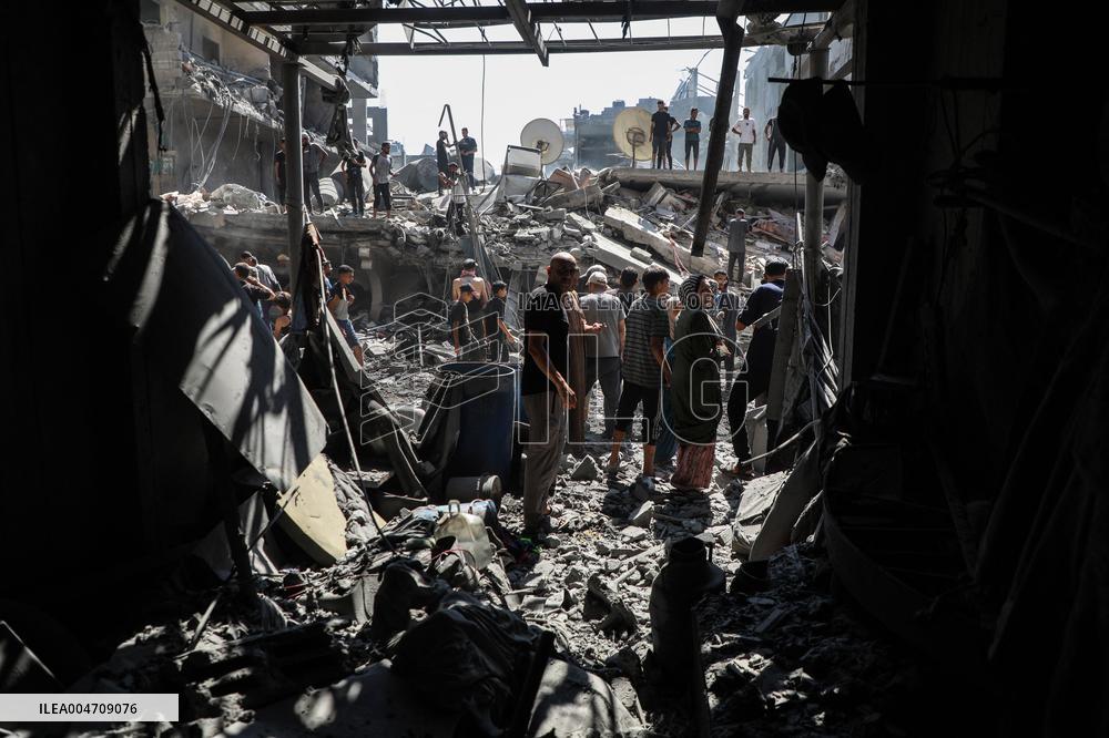 Aftermath Of Israeli Strike On Shati Refugee Camp - Gaza