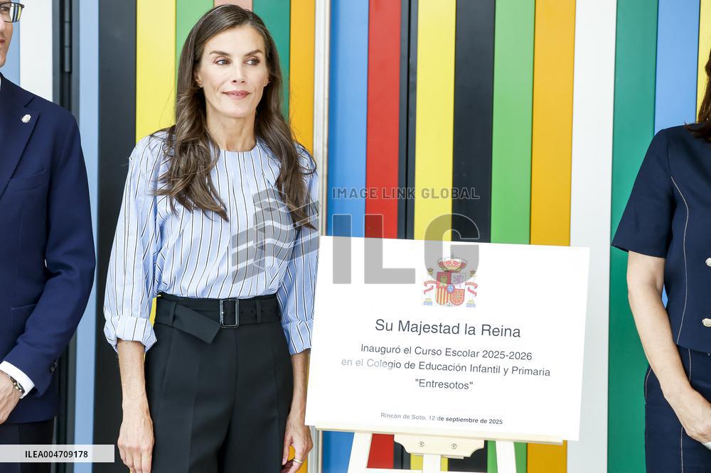 Queen Letizia Attends Professional School Year Opening - Rincon De Soto
