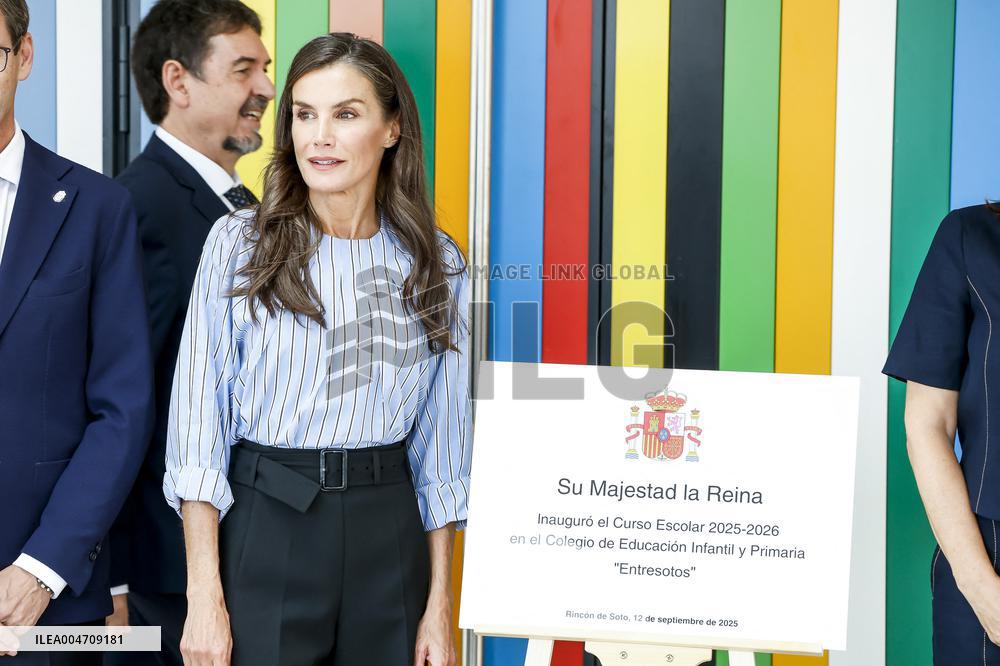 Queen Letizia Attends Professional School Year Opening - Rincon De Soto