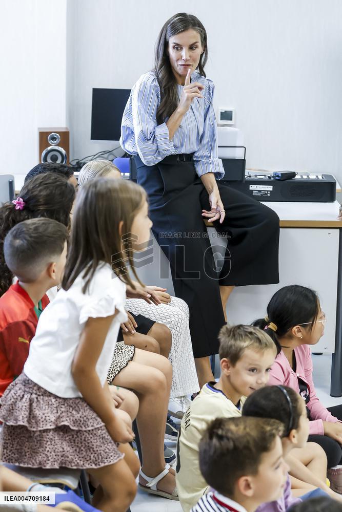 Queen Letizia Attends Professional School Year Opening - Rincon De Soto