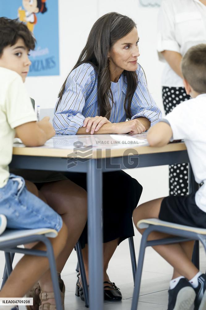 Queen Letizia Attends Professional School Year Opening - Rincon De Soto