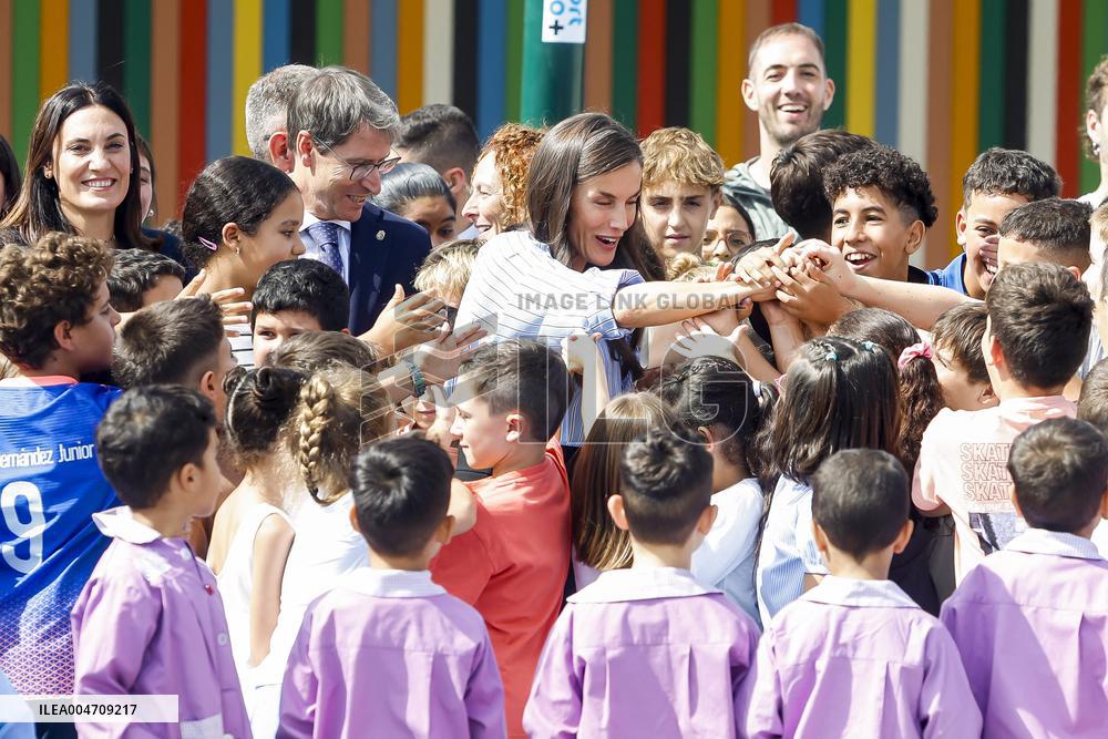 Queen Letizia Attends Professional School Year Opening - Rincon De Soto
