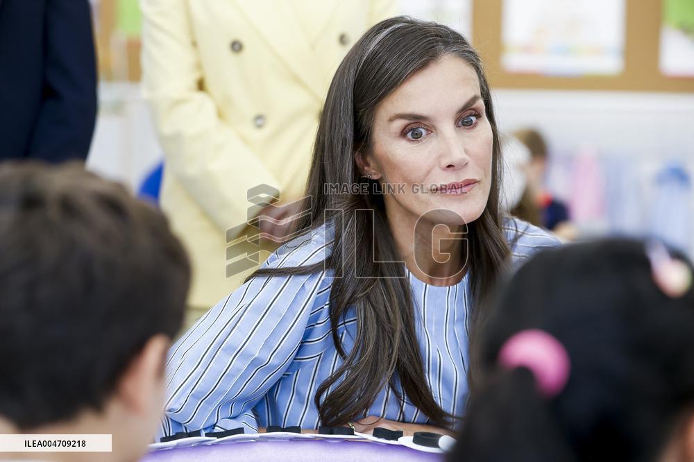 Queen Letizia Attends Professional School Year Opening - Rincon De Soto