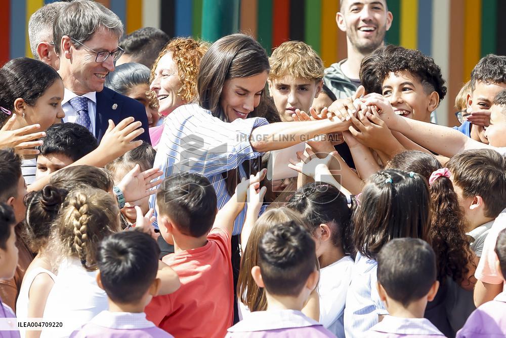 Queen Letizia Attends Professional School Year Opening - Rincon De Soto