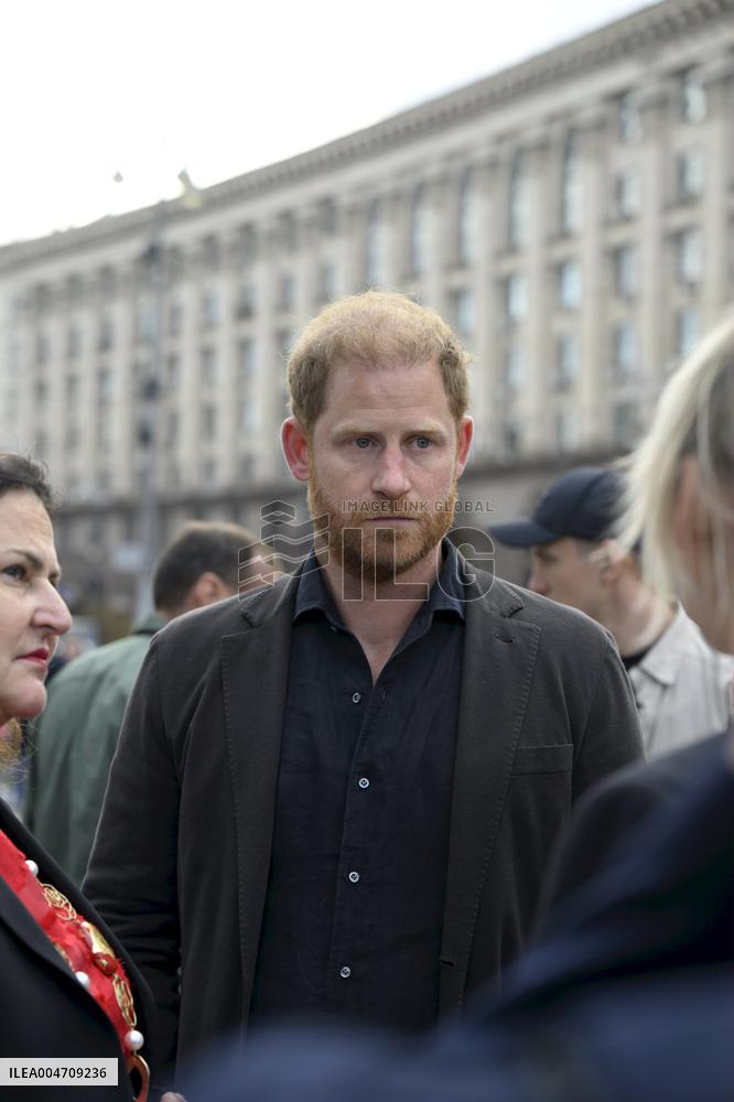 Prince Harry, the Duke of Sussex, made a surprise visit to the Ukraine