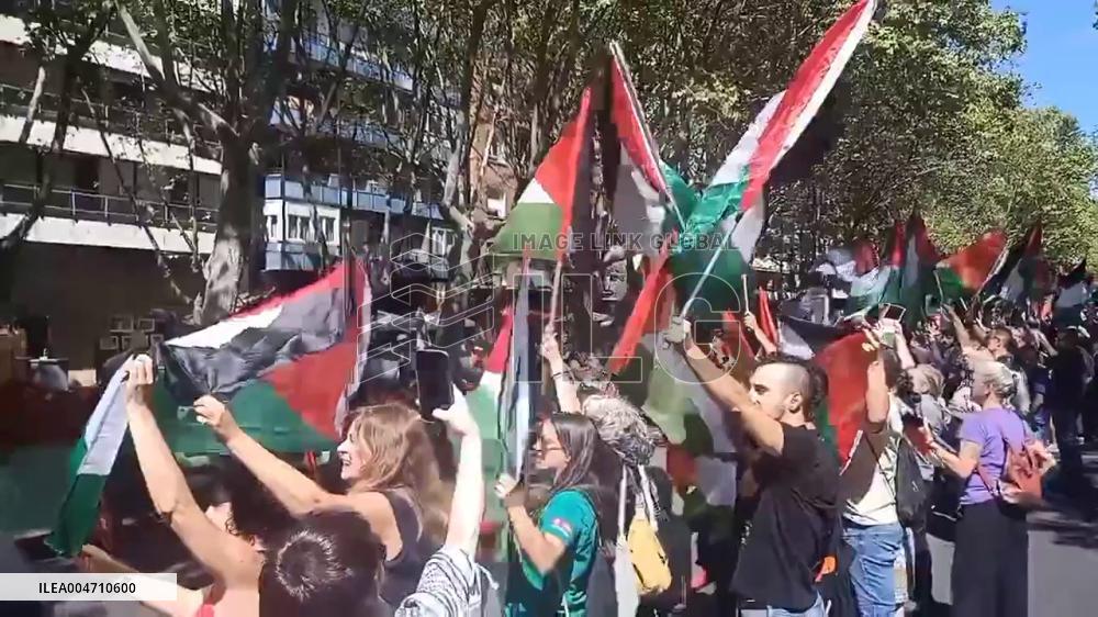Spain: Pro-Palestinian Protesters Disrupt Vuelta a España in Valladolid