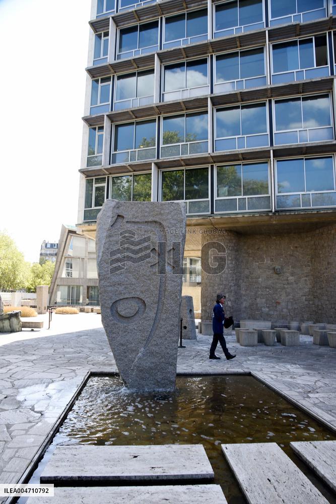 Japanese Garden Of Peace By Isamu Noguchi At Unesco in Paris