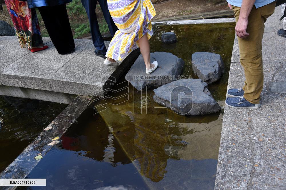 Japanese Garden Of Peace By Isamu Noguchi At Unesco in Paris