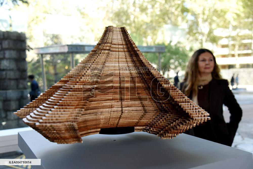 Japanese Garden Of Peace By Isamu Noguchi At Unesco in Paris