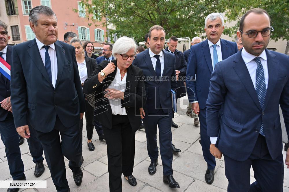 French PM Sebastien Lecornu Visits Healthcare Center In Macon - France