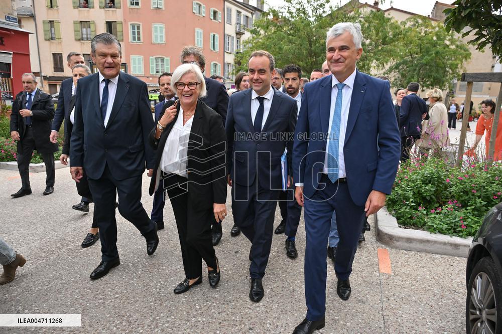 French PM Sebastien Lecornu Visits Healthcare Center In Macon - France
