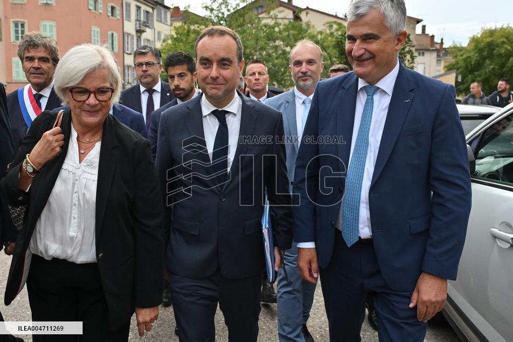 French PM Sebastien Lecornu Visits Healthcare Center In Macon - France