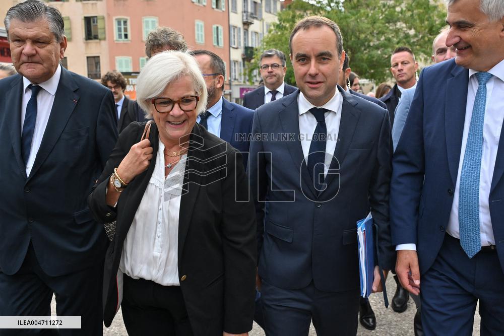 French PM Sebastien Lecornu Visits Healthcare Center In Macon - France