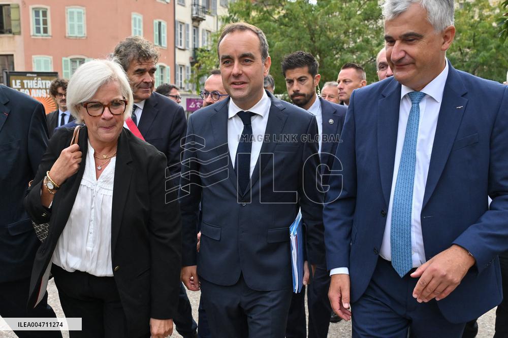 French PM Sebastien Lecornu Visits Healthcare Center In Macon - France