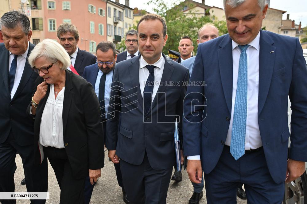 French PM Sebastien Lecornu Visits Healthcare Center In Macon - France