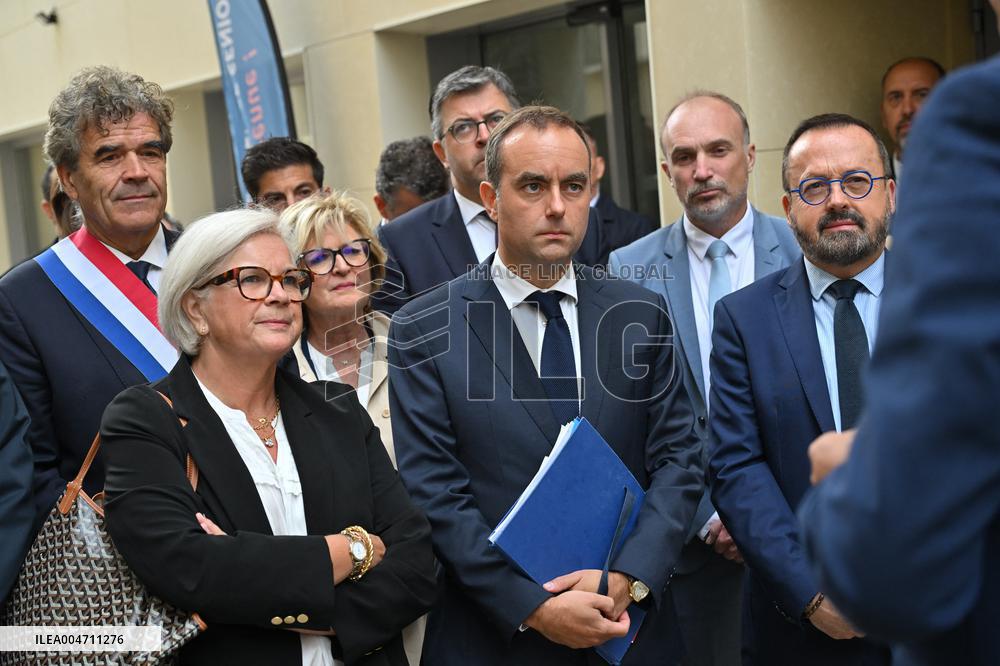 French PM Sebastien Lecornu Visits Healthcare Center In Macon - France