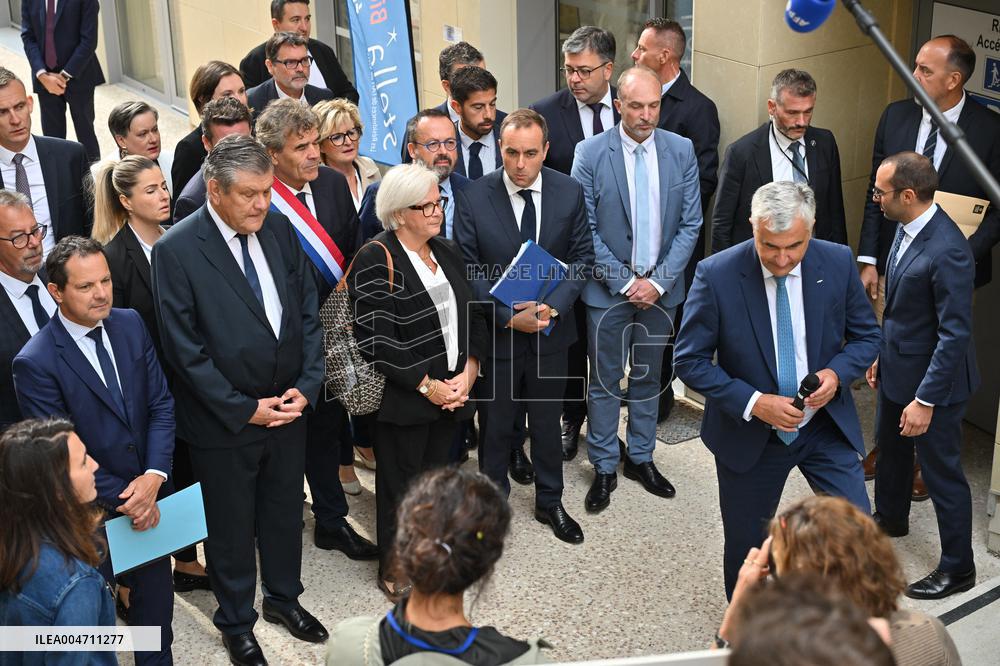 French PM Sebastien Lecornu Visits Healthcare Center In Macon - France