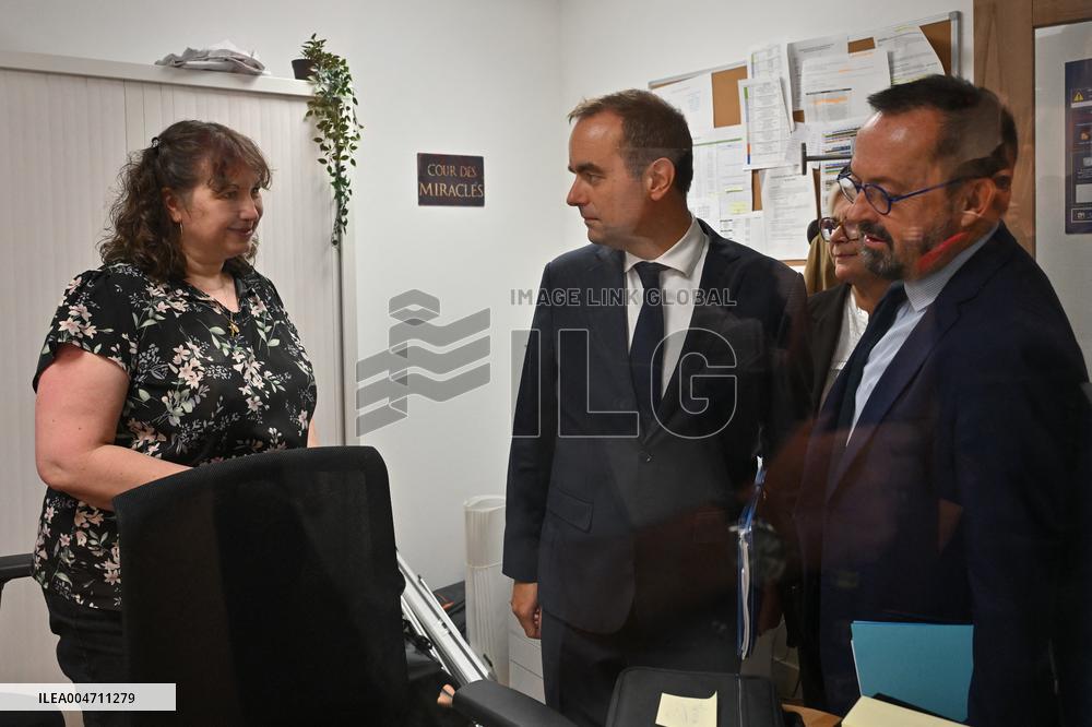 French PM Sebastien Lecornu Visits Healthcare Center In Macon - France