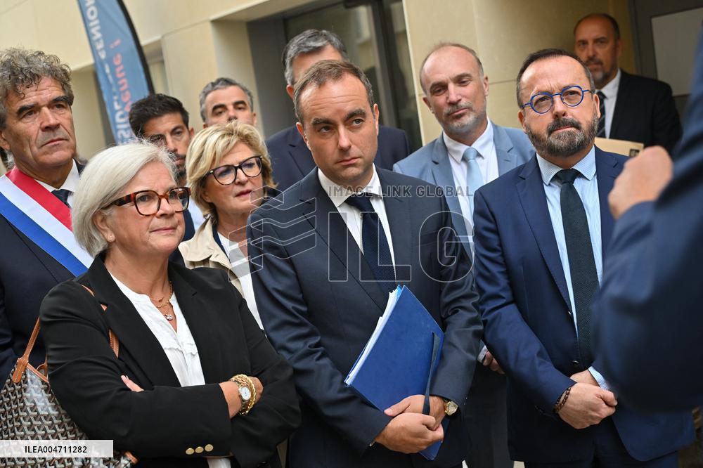 French PM Sebastien Lecornu Visits Healthcare Center In Macon - France