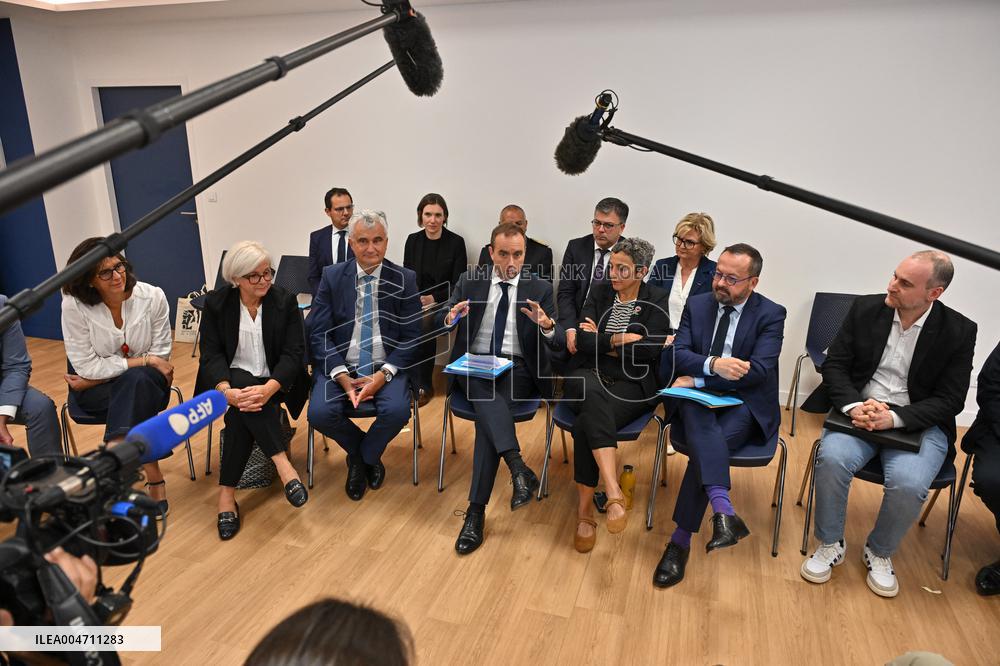 French PM Sebastien Lecornu Visits Healthcare Center In Macon - France