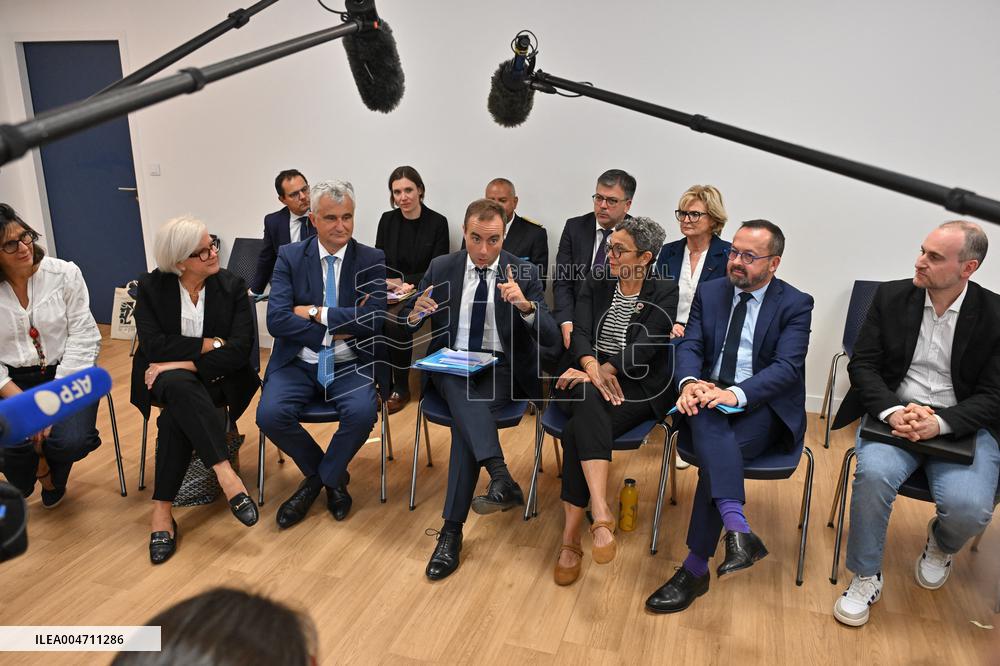 French PM Sebastien Lecornu Visits Healthcare Center In Macon - France