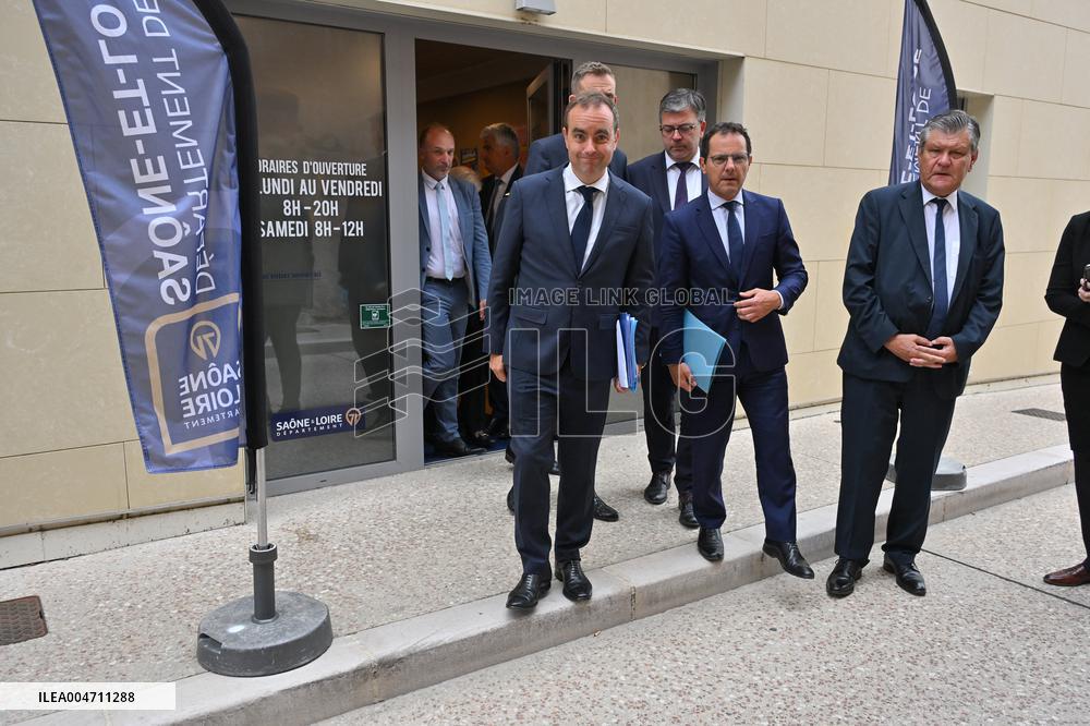 French PM Sebastien Lecornu Visits Healthcare Center In Macon - France
